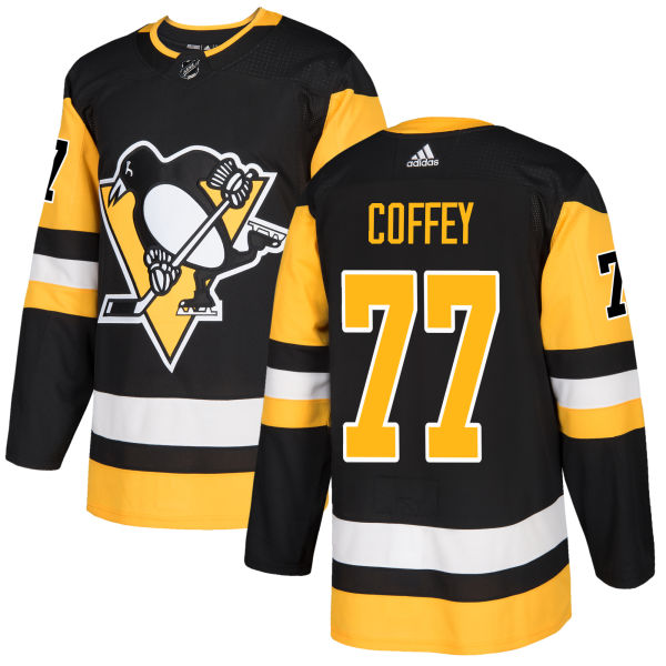 Adidas Men Pittsburgh Penguins #77 Paul Coffey Black Home Authentic Stitched NHL Jersey->pittsburgh penguins->NHL Jersey